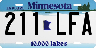 MN license plate 211LFA