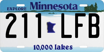 MN license plate 211LFB