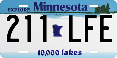 MN license plate 211LFE