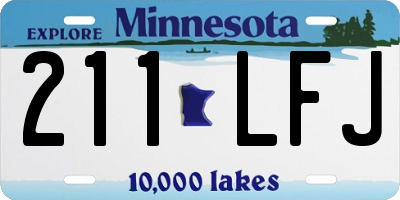 MN license plate 211LFJ