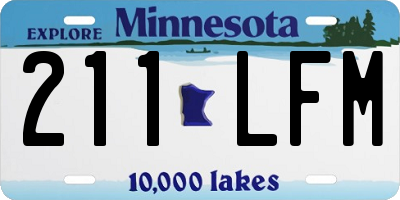 MN license plate 211LFM