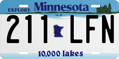 MN license plate 211LFN