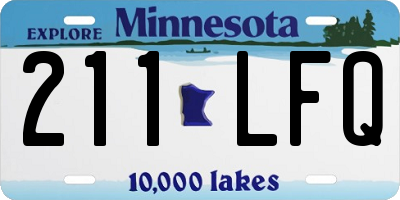 MN license plate 211LFQ
