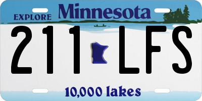 MN license plate 211LFS