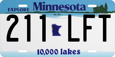 MN license plate 211LFT