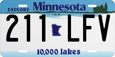 MN license plate 211LFV