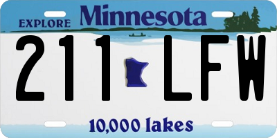 MN license plate 211LFW
