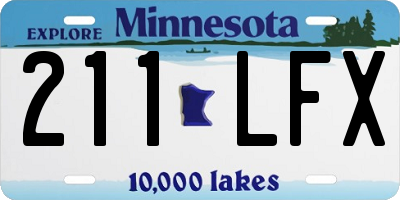 MN license plate 211LFX
