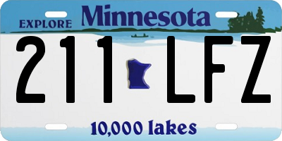 MN license plate 211LFZ