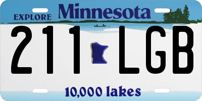 MN license plate 211LGB