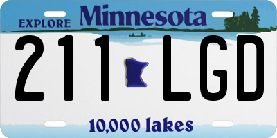 MN license plate 211LGD