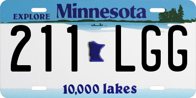 MN license plate 211LGG
