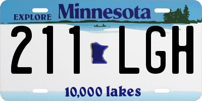 MN license plate 211LGH