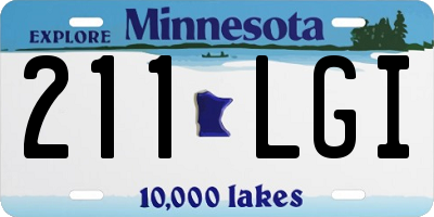 MN license plate 211LGI