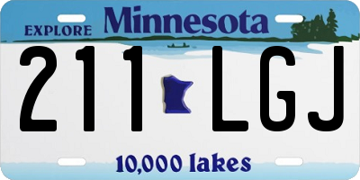 MN license plate 211LGJ