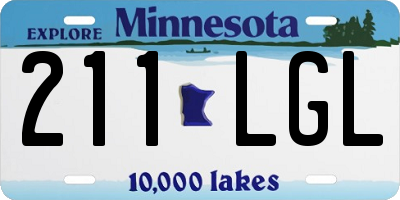 MN license plate 211LGL