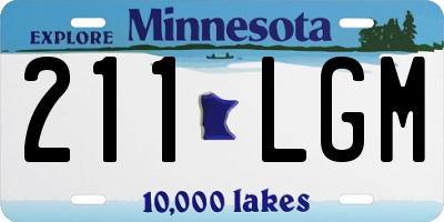 MN license plate 211LGM