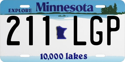 MN license plate 211LGP