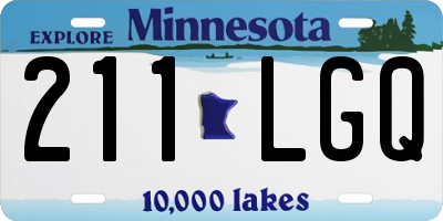 MN license plate 211LGQ