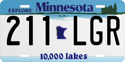 MN license plate 211LGR