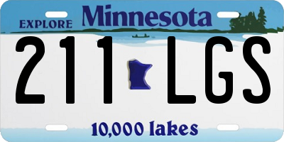 MN license plate 211LGS
