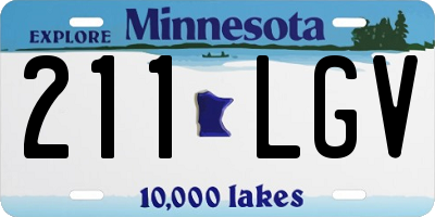MN license plate 211LGV
