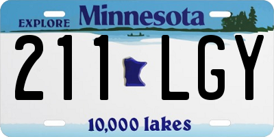 MN license plate 211LGY
