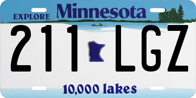 MN license plate 211LGZ