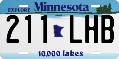 MN license plate 211LHB