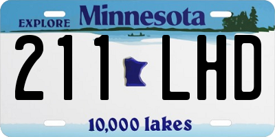 MN license plate 211LHD