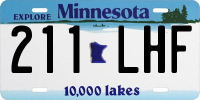 MN license plate 211LHF