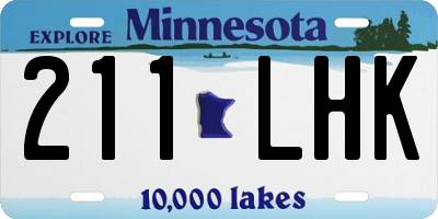 MN license plate 211LHK