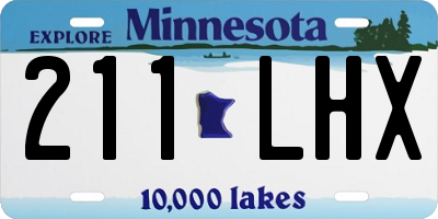 MN license plate 211LHX