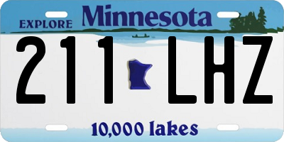 MN license plate 211LHZ