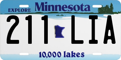 MN license plate 211LIA