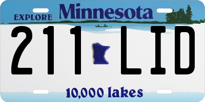 MN license plate 211LID
