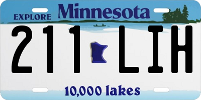 MN license plate 211LIH