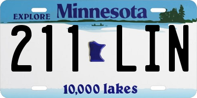 MN license plate 211LIN