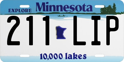 MN license plate 211LIP
