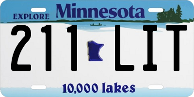 MN license plate 211LIT