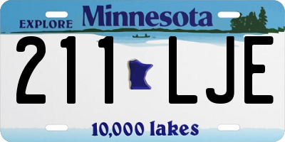 MN license plate 211LJE