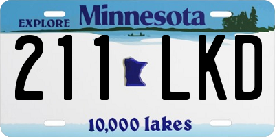 MN license plate 211LKD