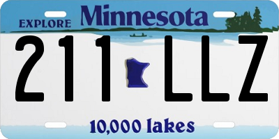 MN license plate 211LLZ
