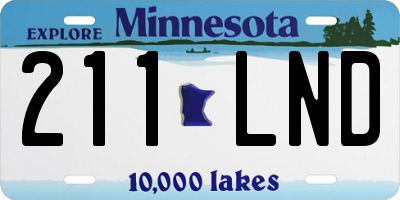 MN license plate 211LND