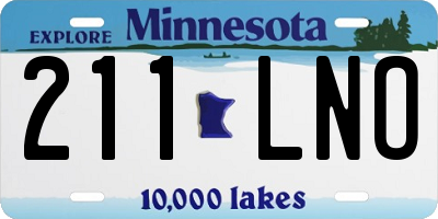 MN license plate 211LNO