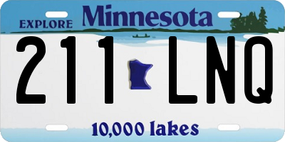 MN license plate 211LNQ