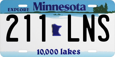 MN license plate 211LNS