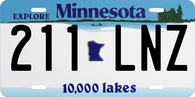 MN license plate 211LNZ