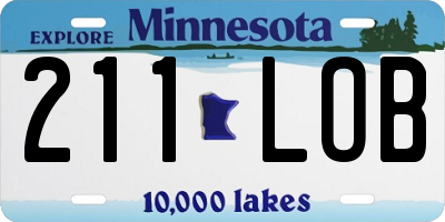 MN license plate 211LOB