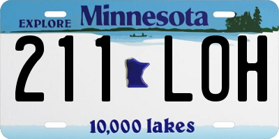 MN license plate 211LOH